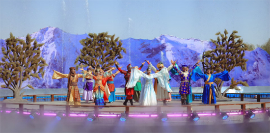 宗郎灵泉景区焕新归来,《冰川之珠》实景秀引千人打卡