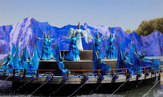 宗郎灵泉景区焕新归来,《冰川之珠》实景秀引千人打卡